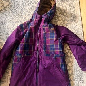 The North Face Kids Purple Plaid Jacket